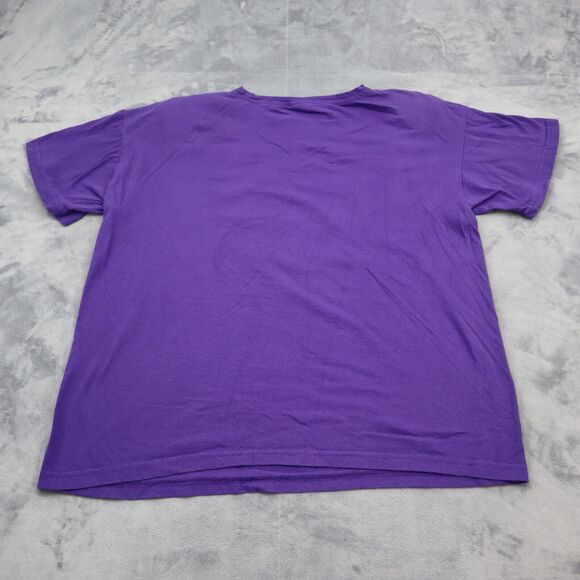 Moda Bazaar Shirt Womens One Size Purple Floral Round Neck Short Sleeve Tee - Picture 11 of 16